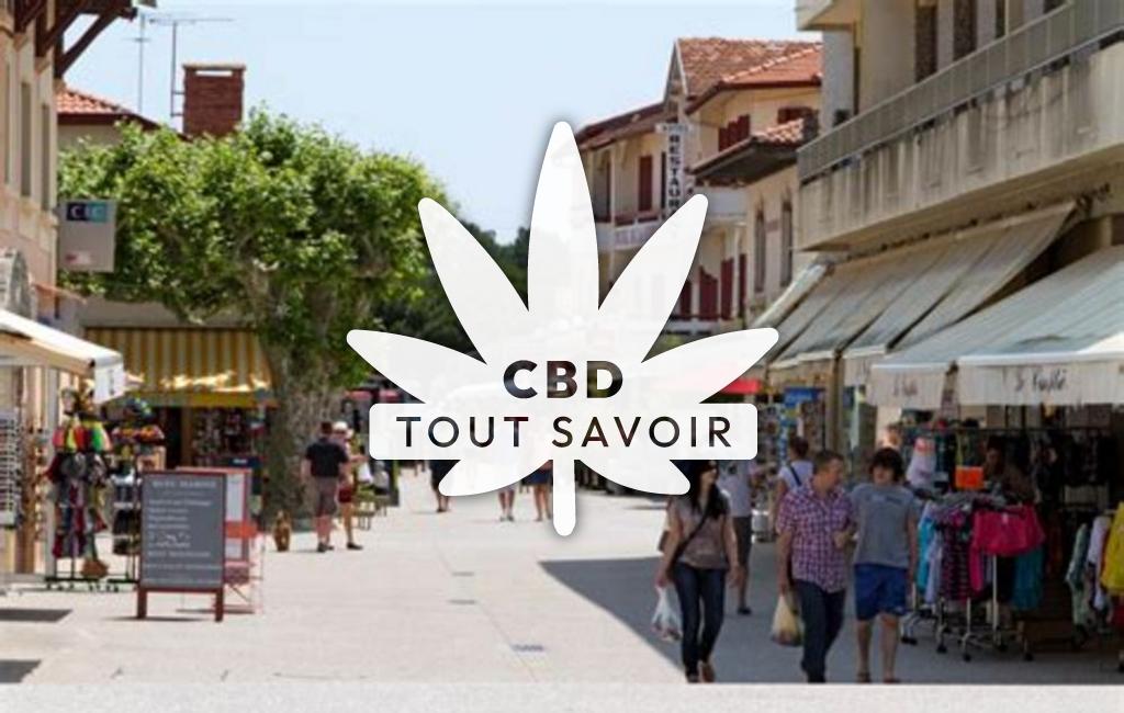 Village à Vieux-Boucau-les-Bains avec feuille Cannabis CBD
