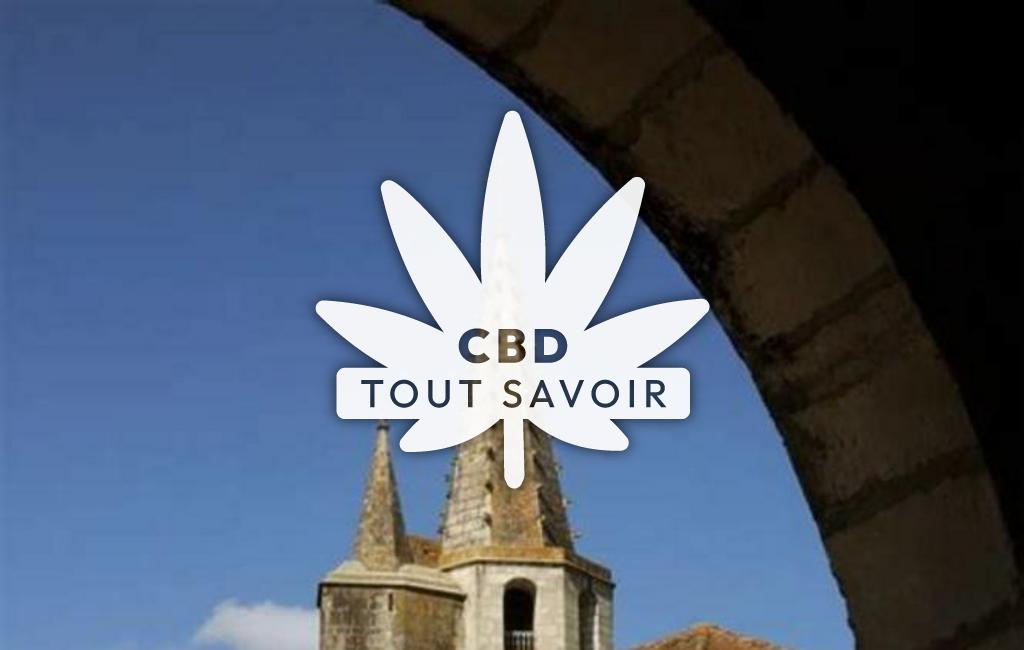 Village à Audignon avec feuille Cannabis CBD