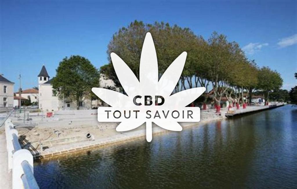 Village à Banos avec feuille Cannabis CBD