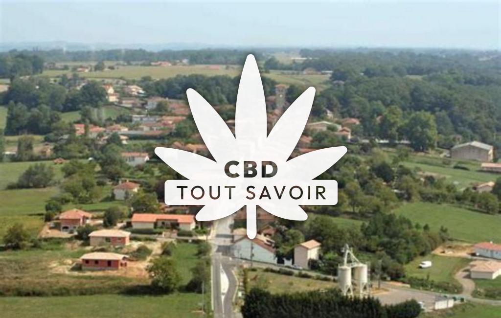 Village à Coudures avec feuille Cannabis CBD