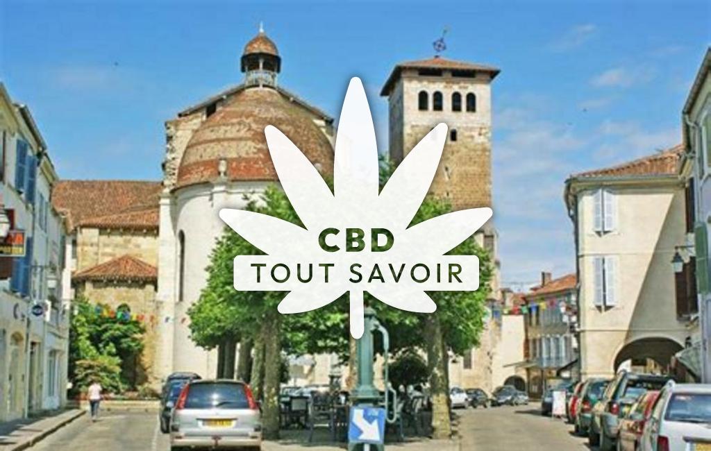 Village à Saint-Sever avec feuille Cannabis CBD