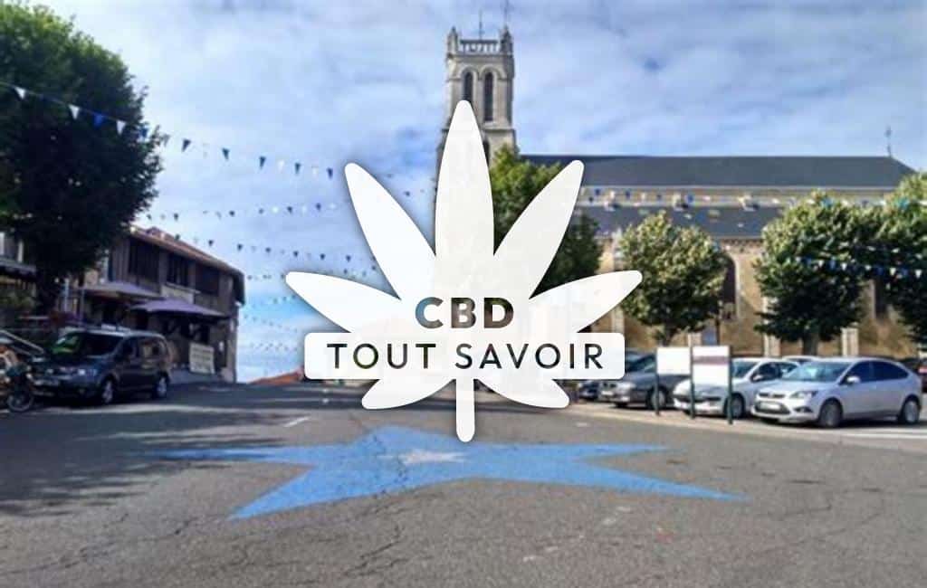 Village à Leon avec feuille Cannabis CBD
