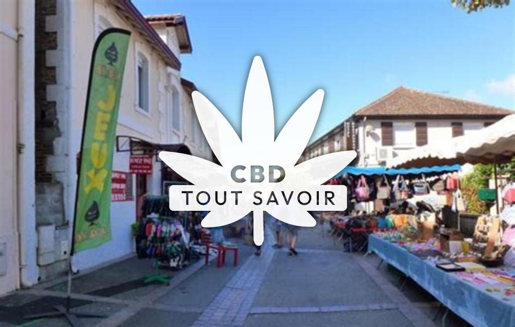 Village à Messanges avec feuille Cannabis CBD