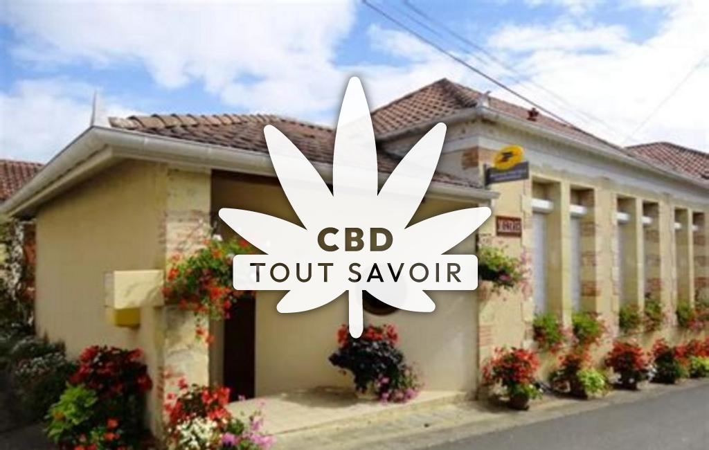 Village à Cazalis avec feuille Cannabis CBD