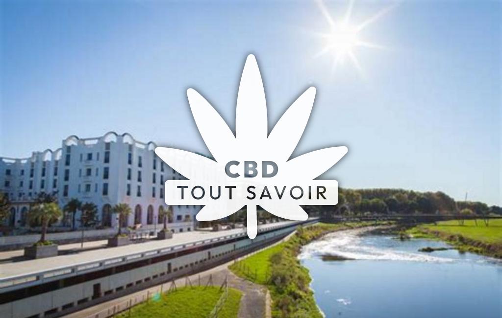 Village à Saint-Paul-les-Dax avec feuille Cannabis CBD