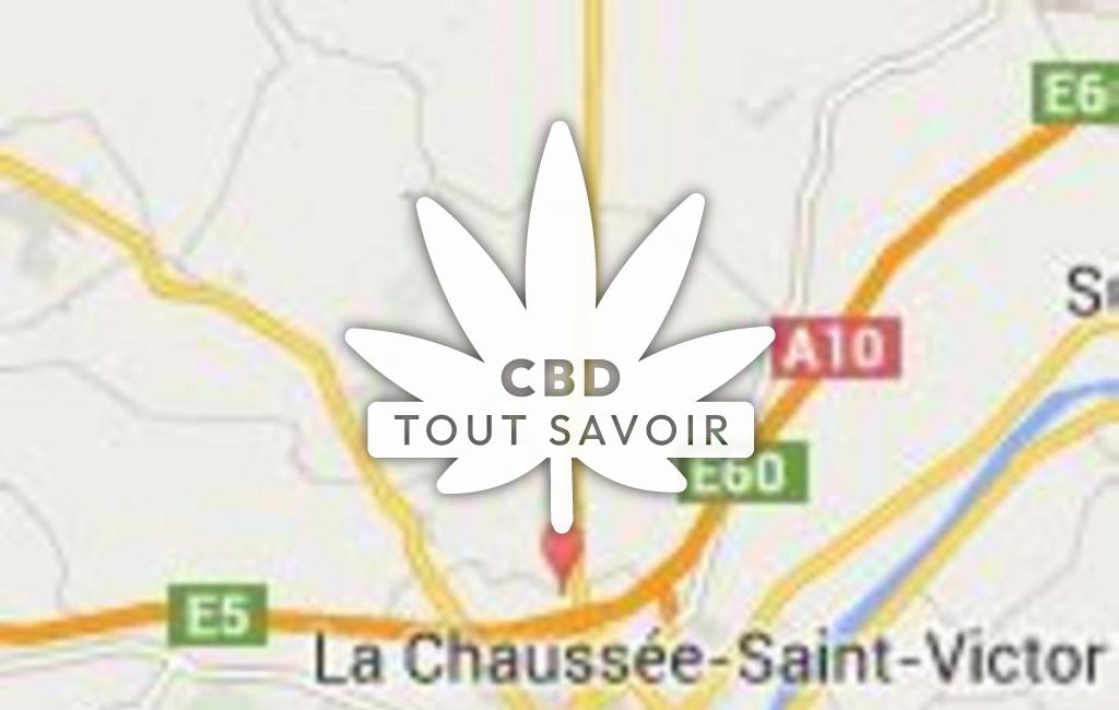 Village à Villebarou avec feuille Cannabis CBD