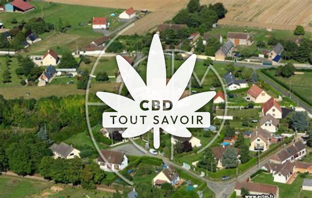 Village à Marcilly-en-Beauce avec feuille Cannabis CBD