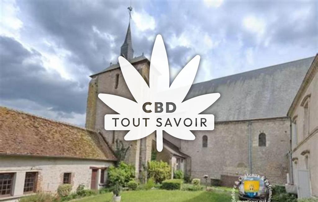 Village à Selommes avec feuille Cannabis CBD