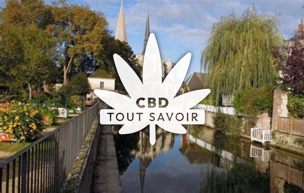 Village à Vendome avec feuille Cannabis CBD