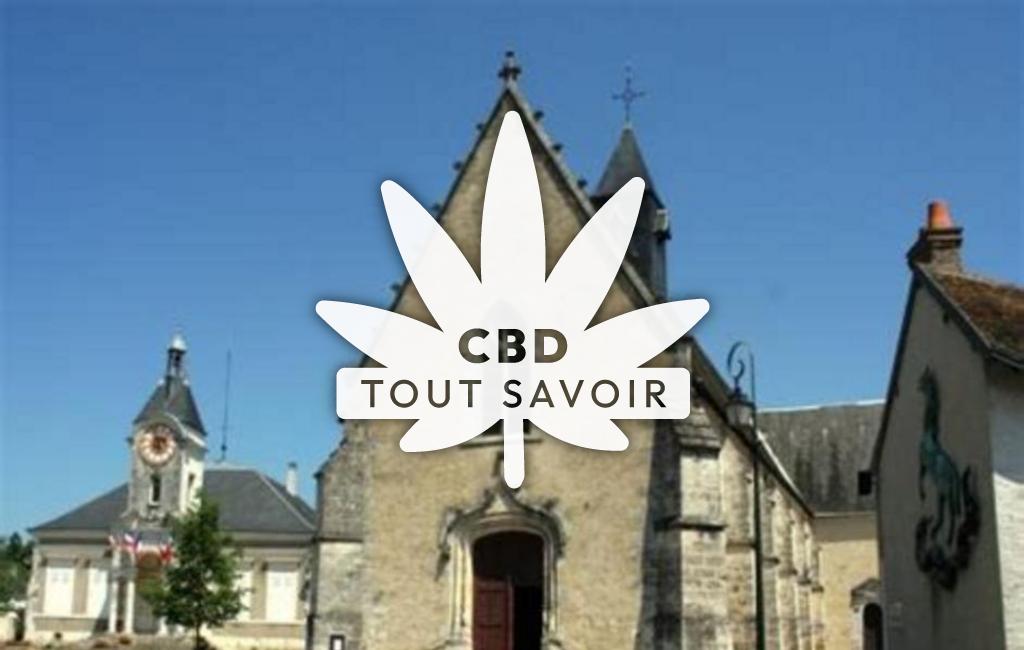 Village à Villiers-sur-Loir avec feuille Cannabis CBD