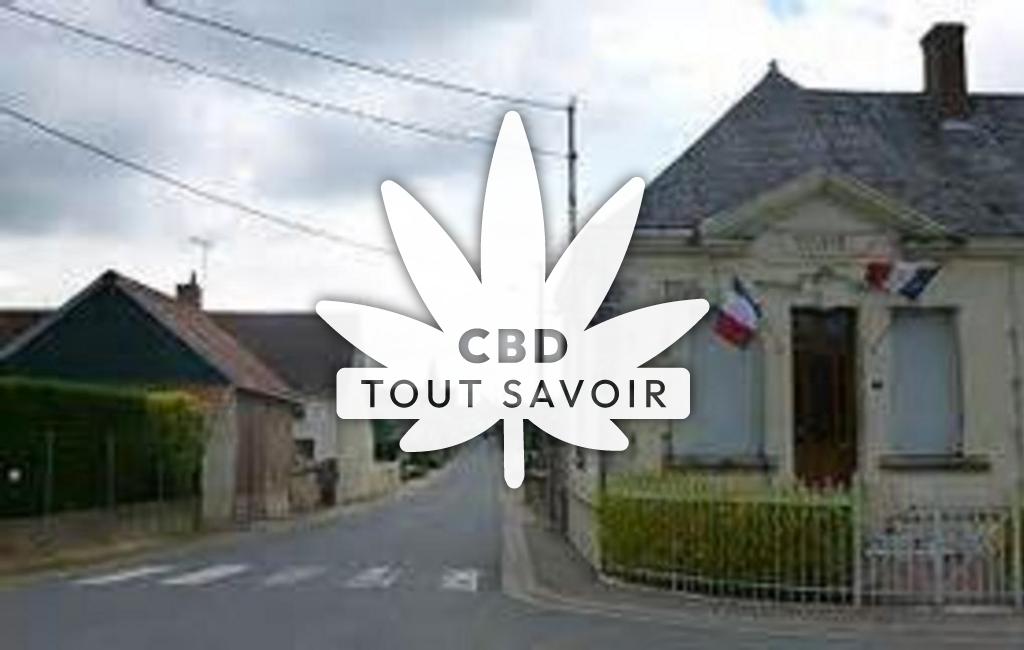 Village à Villiersfaux avec feuille Cannabis CBD