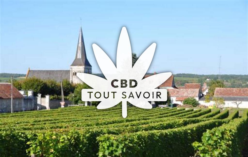 Village à Pouille avec feuille Cannabis CBD