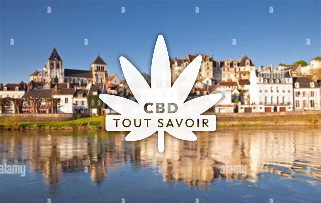 Village à Saint-Aignan avec feuille Cannabis CBD