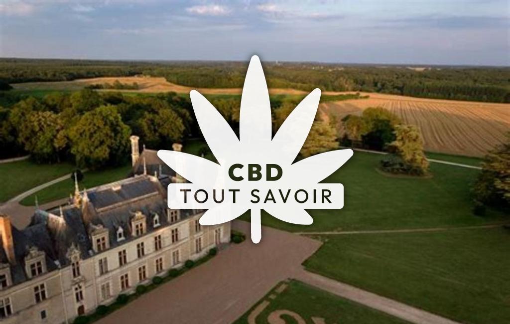 Village à Cellettes avec feuille Cannabis CBD
