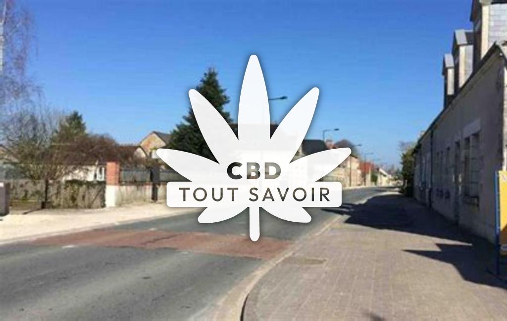 Village à Cormeray avec feuille Cannabis CBD