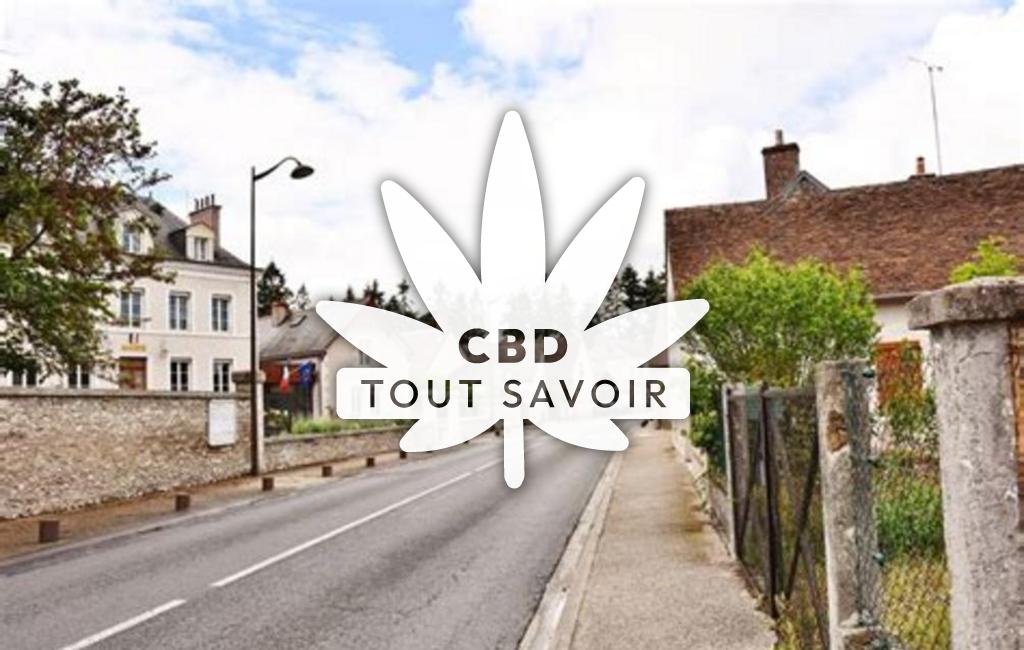 Village à Les-Montils avec feuille Cannabis CBD