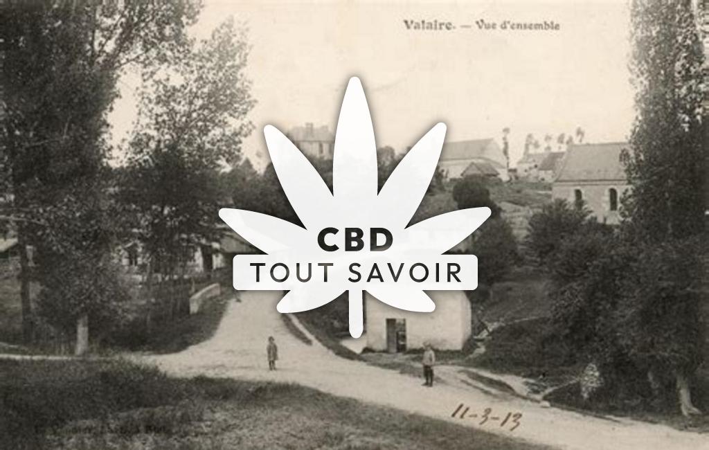 Village à Valaire avec feuille Cannabis CBD