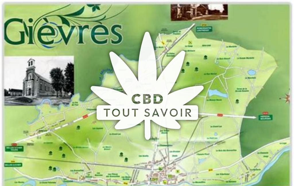 Village à Gievres avec feuille Cannabis CBD