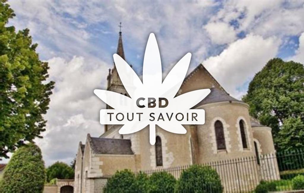 Village à Thesee avec feuille Cannabis CBD