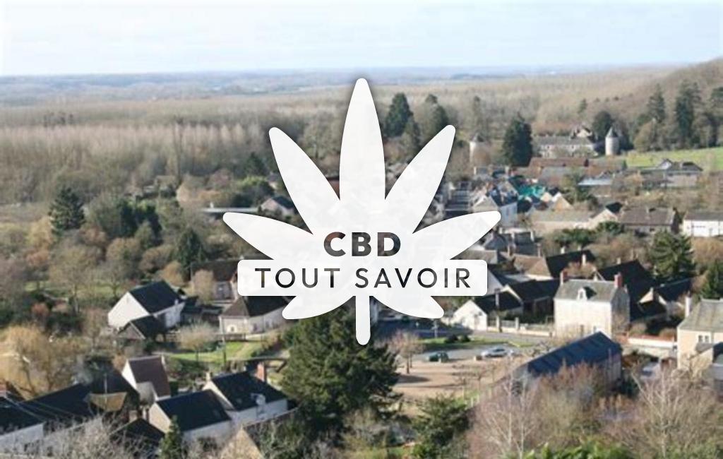 Village à Monteaux avec feuille Cannabis CBD