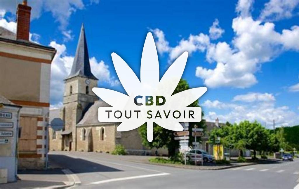 Village à Lignieres avec feuille Cannabis CBD