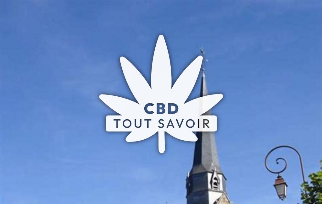 Village à Baillou avec feuille Cannabis CBD