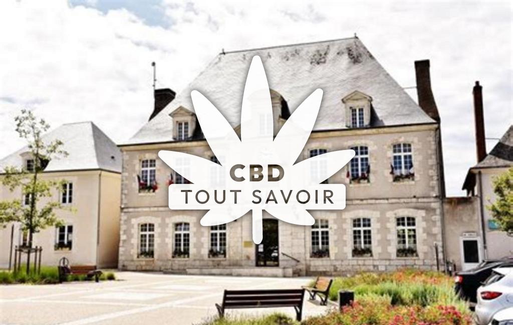 Village à Herbault avec feuille Cannabis CBD