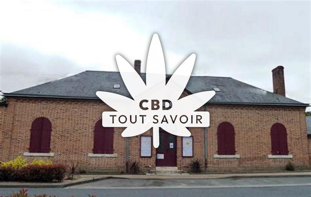 Village à La-Ferte-Beauharnais avec feuille Cannabis CBD