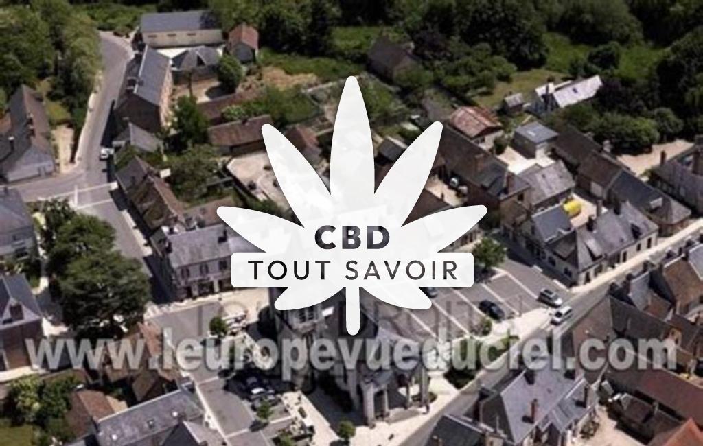Village à Neung-sur-Beuvron avec feuille Cannabis CBD