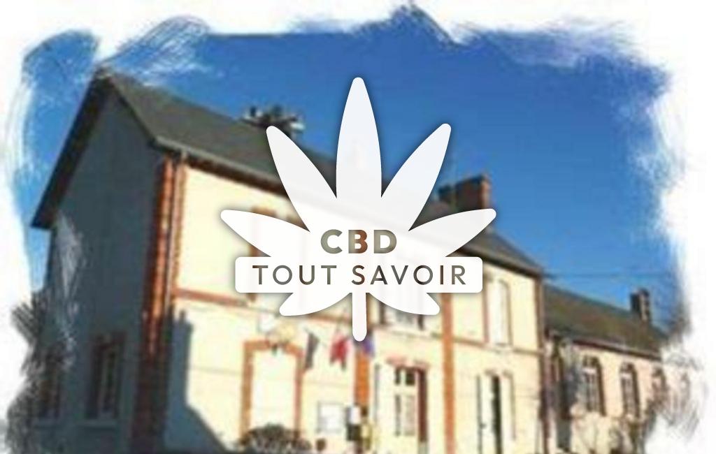 Village à Thoury avec feuille Cannabis CBD