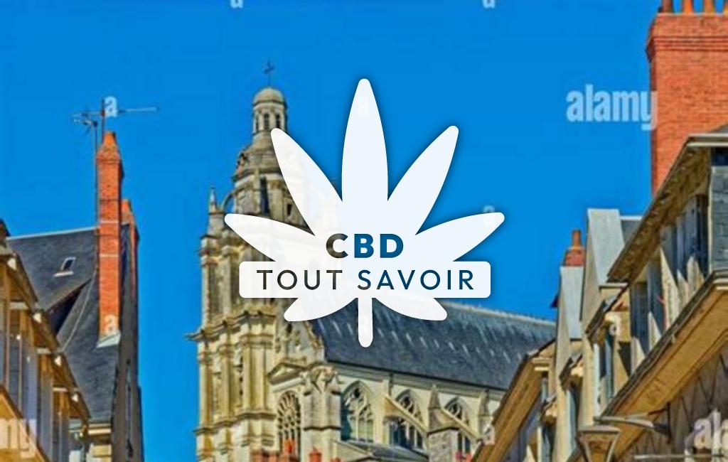 Village à Rougeou avec feuille Cannabis CBD