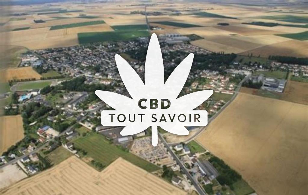 Village à Beauce-la-Romaine avec feuille Cannabis CBD