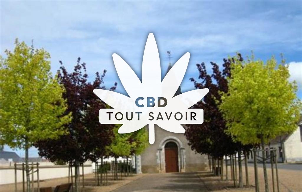 Village à Villermain avec feuille Cannabis CBD