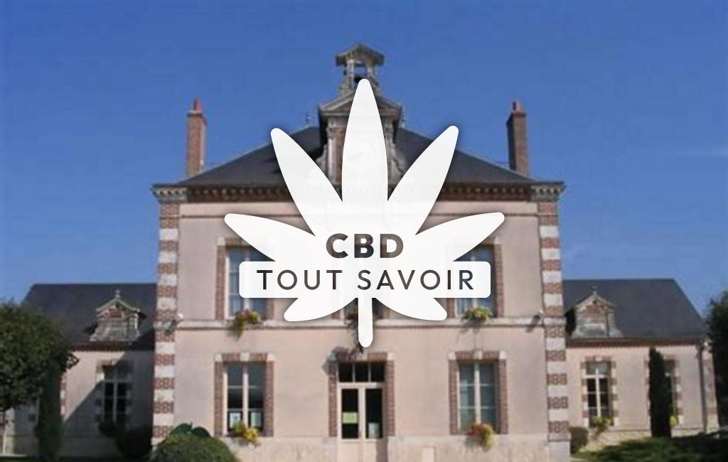 Village à Droue avec feuille Cannabis CBD