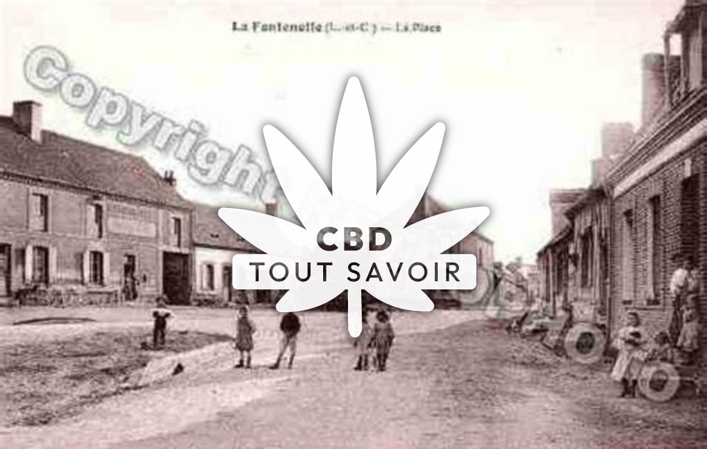 Village à La-Fontenelle avec feuille Cannabis CBD