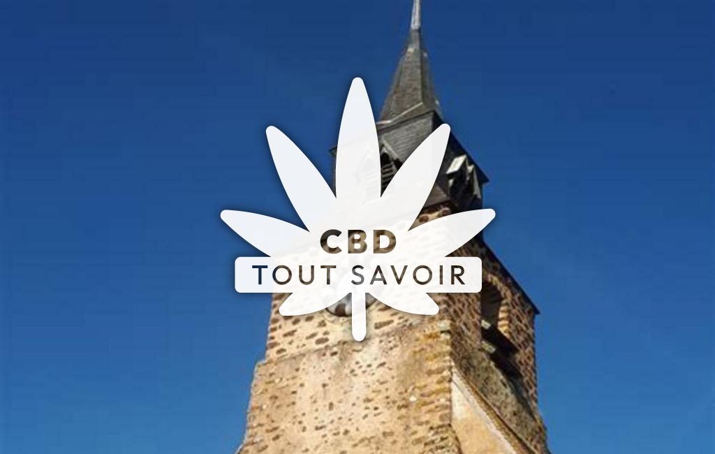 Village à Le-Gault-du-Perche avec feuille Cannabis CBD