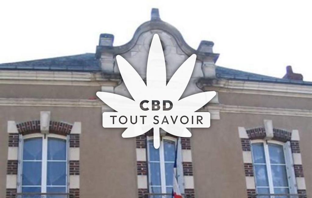 Village à Le-Poislay avec feuille Cannabis CBD