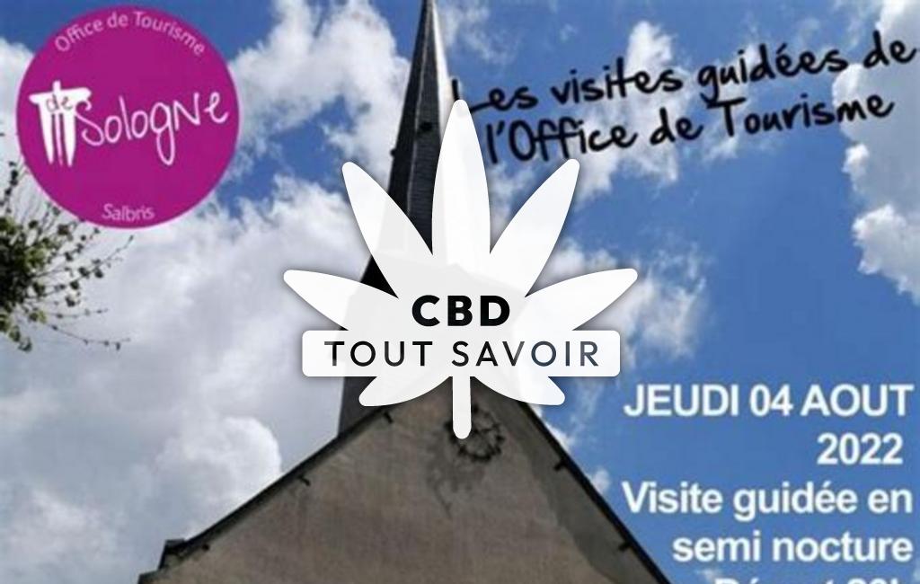 Village à Orcay avec feuille Cannabis CBD
