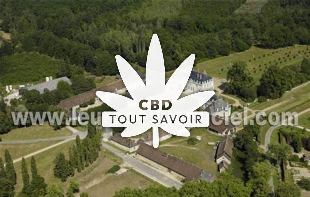 Village à Authon avec feuille Cannabis CBD