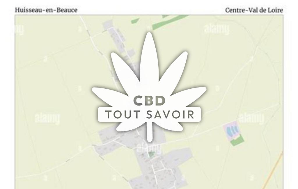Village à Huisseau-en-Beauce avec feuille Cannabis CBD
