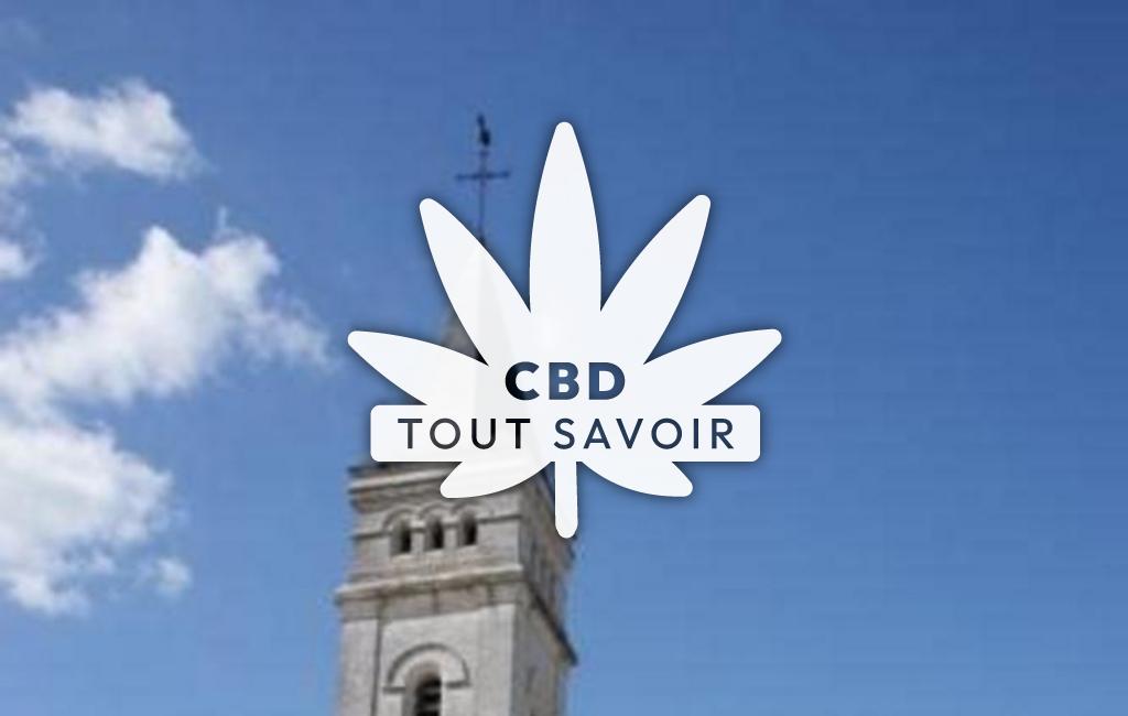 Village à La-Chapelle-Montmartin avec feuille Cannabis CBD