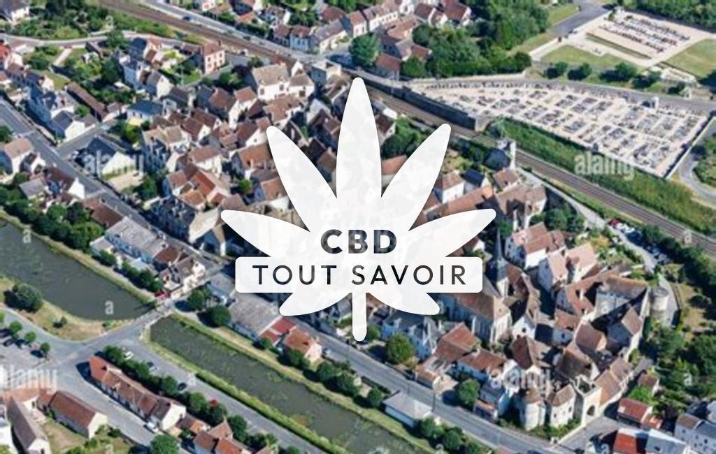 Village à Mennetou-sur-Cher avec feuille Cannabis CBD