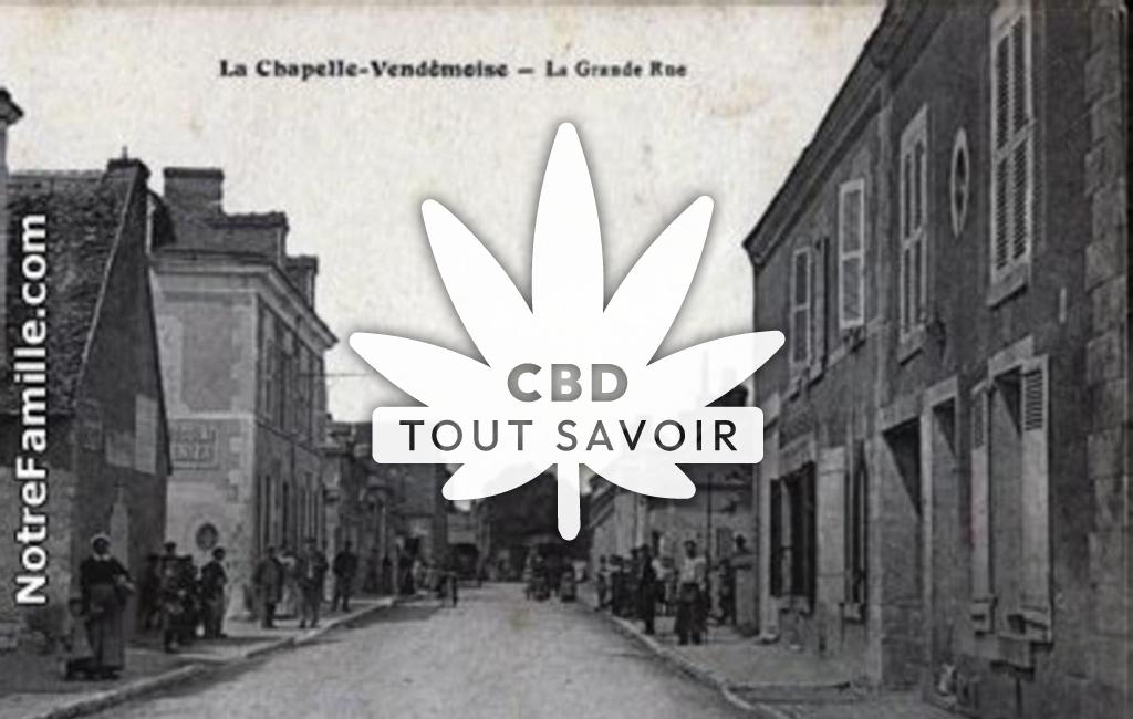 Village à La-Chapelle-Vendomoise avec feuille Cannabis CBD