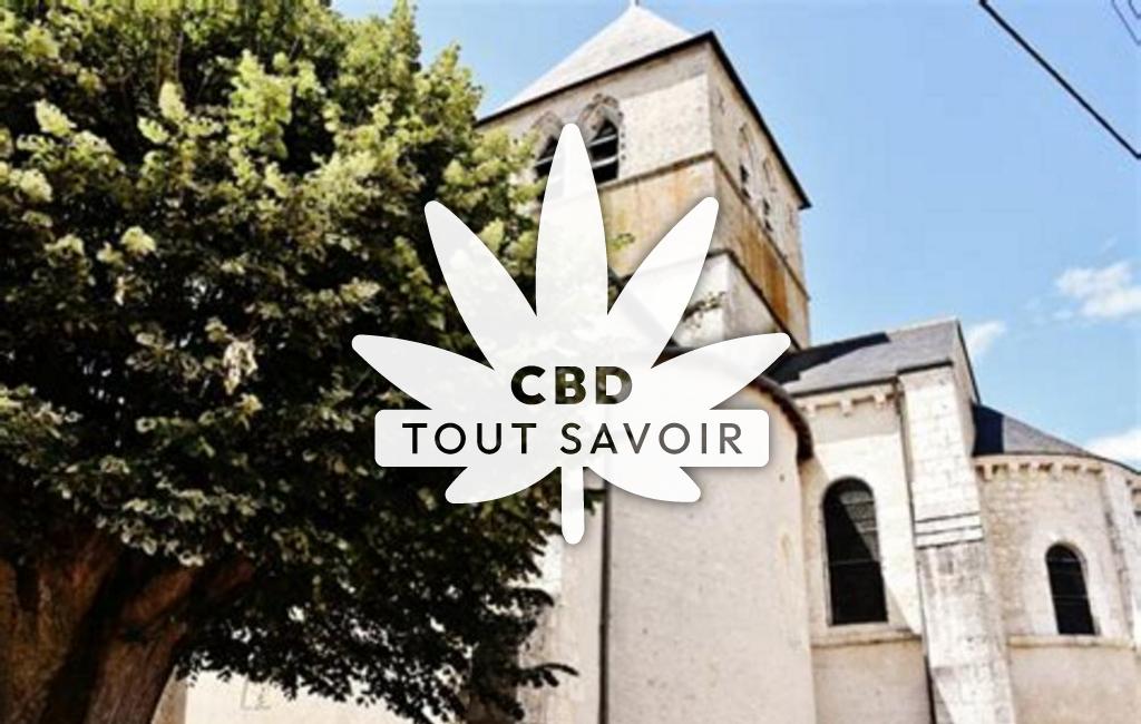 Village à Saint-Bohaire avec feuille Cannabis CBD