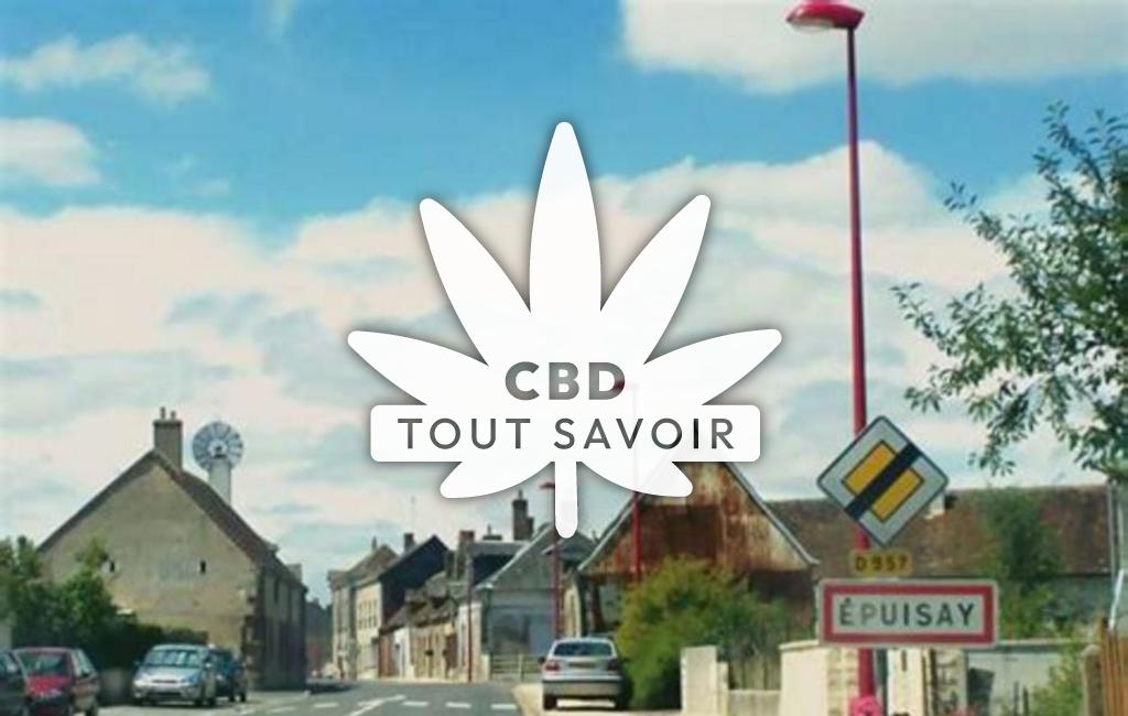 Village à Epuisay avec feuille Cannabis CBD