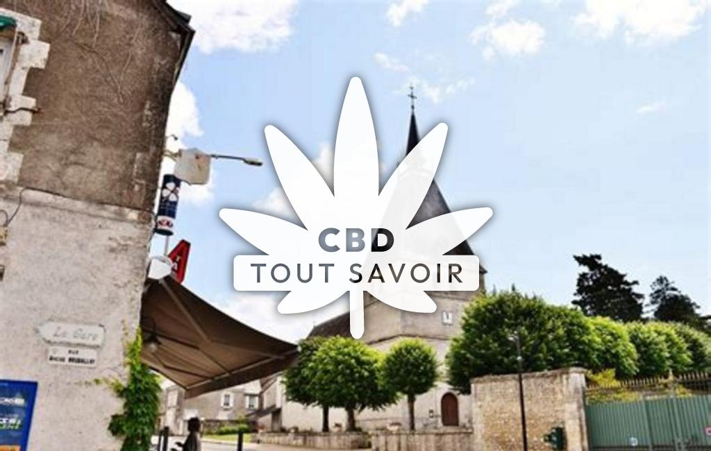 Village à Menars avec feuille Cannabis CBD