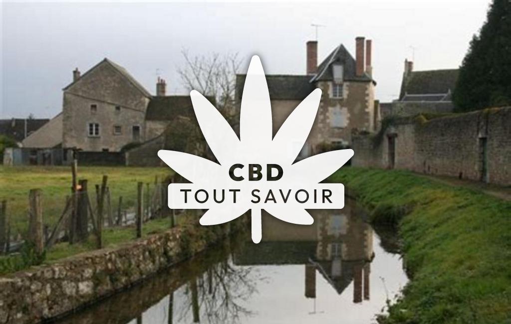 Village à Suevres avec feuille Cannabis CBD