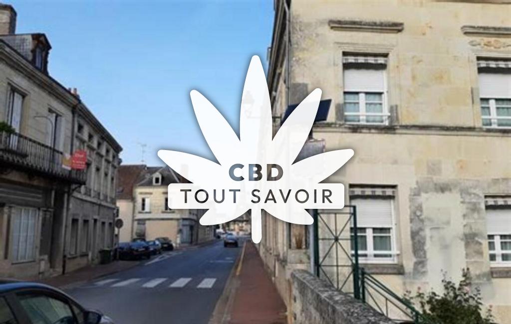 Village à Montoire-sur-le-Loir avec feuille Cannabis CBD