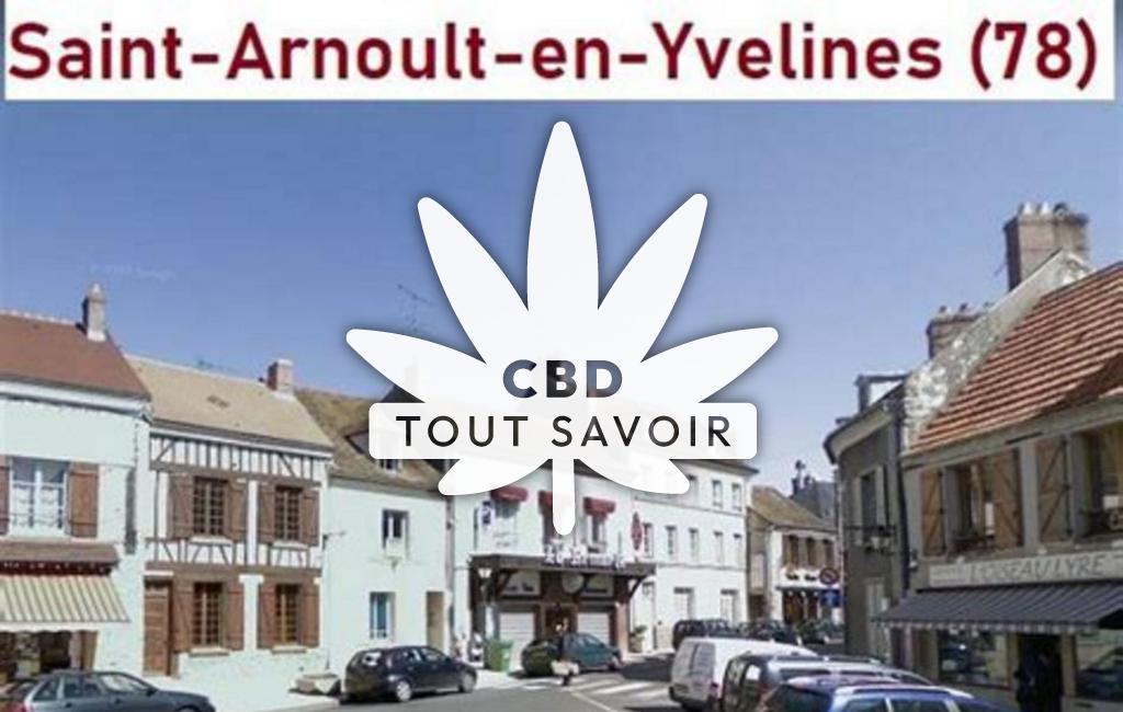 Village à Saint-Arnoult avec feuille Cannabis CBD