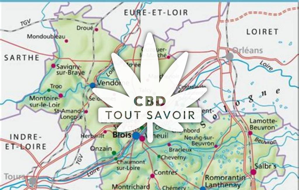 Village à Ternay avec feuille Cannabis CBD